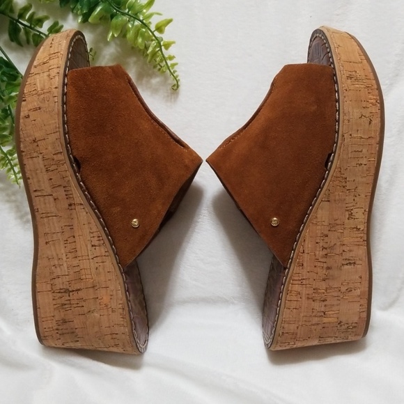 Sam Edelman Ranger Suede Cork Platform Wedge - Picture 3 of 5
